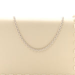 Calfskin Lacquer Monochrome Rockstud Wallet On Chain Ivory