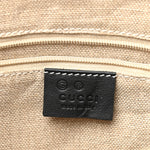 Soft Microguccissima Small Zippered Satchel Black