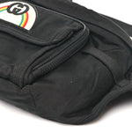 Nylon Retro Patch Convertible Belt Bag Black