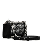 Wool Felt Embellished Small Boy Flap Black