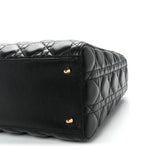 Lambskin Cannage Medium Lady Dior Black