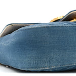 Denim Matelasse Mini Pearly GG Marmont Shoulder Bag Blue