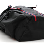 Techno Canvas Web Double Buckle Backpack Black