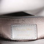 Lambskin Cannage Mini Lady Dior Gray Opaline