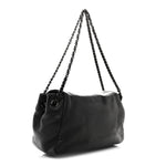 Lambskin Studded Accordion CC Flap Black
