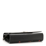 Calfskin Medium Heart Bolts Monogram Kate Satchel Black