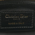 Calfskin Beaded Mini Lady Dior Black