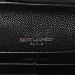 Grain De Poudre Matelasse Chevron Monogram Monochrome Chain Wallet Black