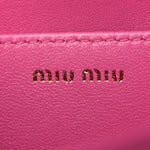 Nappa Matelasse Crystal Wallet On Chain  Fuxia