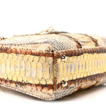 Snakeskin Mini Lady Dior Beige Gold
