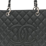 Caviar Quilted Grand Shopping Tote GST Black