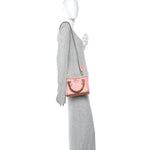 Wonka Grain Calfskin Mini Diana Tote Bag Wild Rose Fuxia Fluo