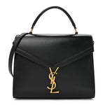 Smooth Calfskin Medium Classic Monogram Cassandra Top Handle Black