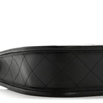 Calfskin Quilted Hobo Black
