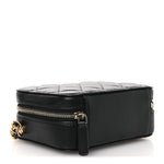 Lambskin Quilted CC Pearl Crush Camera Case Black