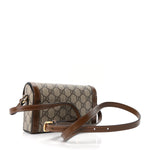 GG Supreme Monogram Mini Horsebit 1955 Shoulder Bag  Beige Brown Sugar