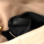 Lambskin Quilted Small Loulou Puffer Monogram Chain Satchel Dark Beige