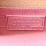 Calfskin Crocodile Embossed Le Bambino Long Pink