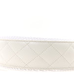 Mesh Shiny Lambskin Chain Hobo White