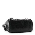 Agneau Arena Crystal Neo Nano Cagole Handbag Black