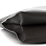 Pebbled Calfskin Large Alix Padlock Zip Hobo Bag Dark Brown