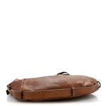 Snakeskin Buffalo Horn Mombasa Hobo Brown