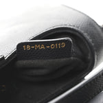 Grained Calfskin Mini Saddle Bag Black