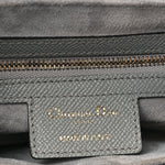 Grained Calfskin Saddle Bag Grey Stone