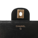 Lambskin Quilted Preppy Satchel Wallet On Chain WOC Black