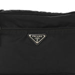 Tessuto Nylon Triangle Shoulder Bag Black