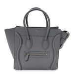Baby Drummed Calfskin Micro Luggage Kohl