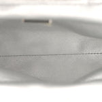 Crystal Embellished Metallic Lambskin Mini Chanel 22 Silver