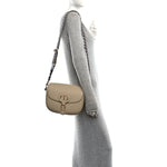 Grained Calfskin Large Bobby Flap Beige