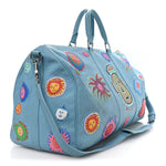 LV X YK Taurillon Monogram Keepall Bandouliere 50 Blue Multicolor