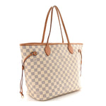 Damier Azur Neo Neverfull MM Rose Ballerine