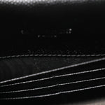 Grain De Poudre Matelasse Chevron Monogram Envelope Chain Wallet Black