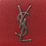 Grained Calfskin Medium Monogram Sunset Satchel Red