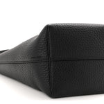 Grained Calfskin Small N/S Hook Tote Black
