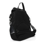 Nylon Brushed Calfskin Mini Sling Backpack  Black