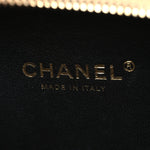 Caviar Quilted Small CC Filigree Vanity Case Beige Black