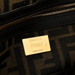 Fabric Jacquard FF 1974 Medium Baguette Tobacco Moro Black