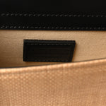 Raffia Smooth Calfskin Le Bambino Ivory Black