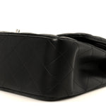 Lambskin Quilted Jumbo Double Flap Black