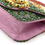 Fabric Crystal Embroidered Vlogo Small Loco Shoulder Bag Multicolor