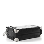 Calfskin Debossed Monogram Side Trunk Black
