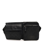 GG Monogram Double Pocket Belt Bag Black