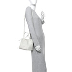 Calfskin Cuir Small Triomphe Cabas Drawstring White