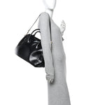 Shiny Lord Calfskin Medium Antigona Black