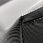 Canvas Calfskin T-Bar Shopping Bag Black