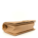 Lambskin Chevron Quilted Medium Boy Flap Beige